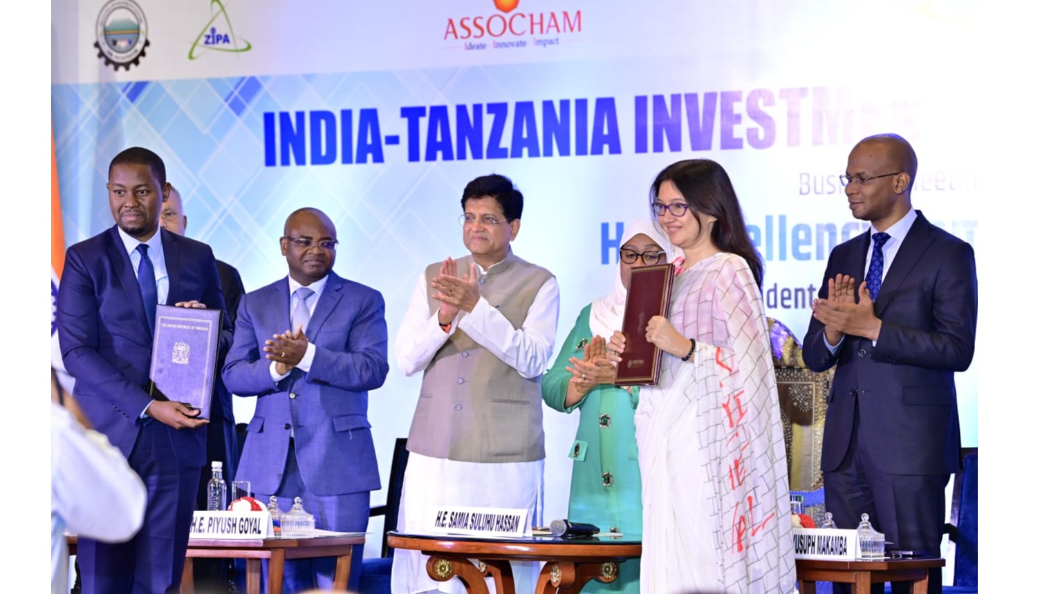 The President of the United Republic of Tanzania Hon. Dr. Samia Suluhu Hassan while on tour in India, participated in various events.