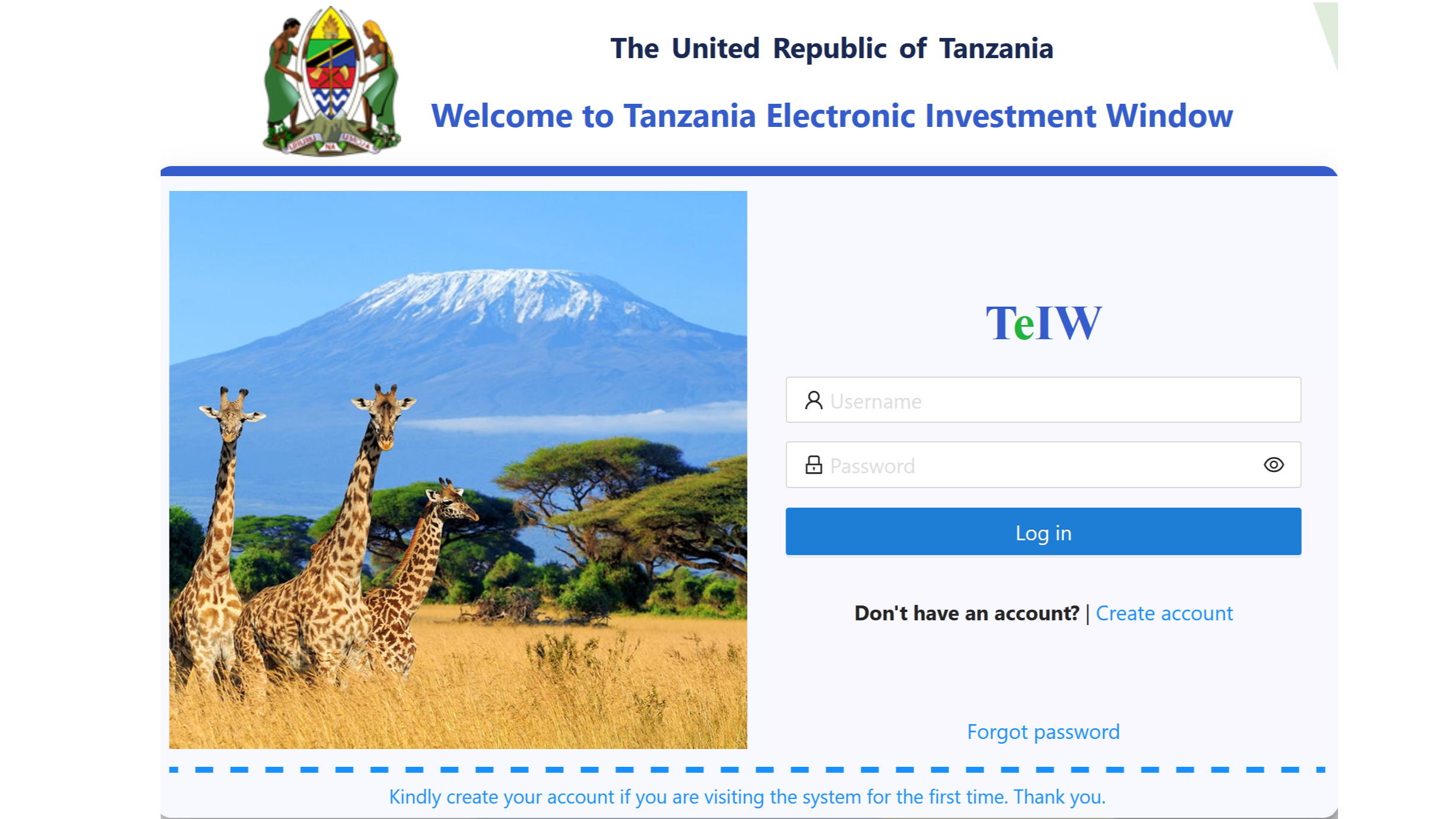 TIC TO LAUNCH TeIW - FOR NEW PROJECT REGISTRATION VISIT https://teiw.tic.go.tz